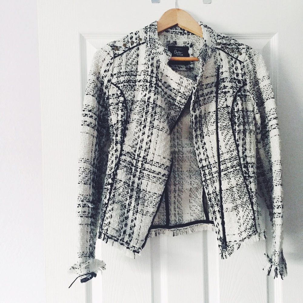 SOLD Cotton On Black and White Tweed Jacket